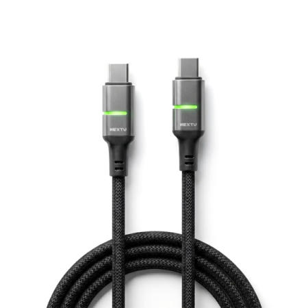 넥스트유 케이블온 CC1 60W LED 알루미늄 C타입 초고속 충전케이블 1m CC8701