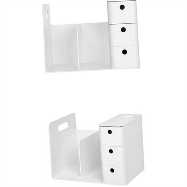 칸막이형 필기구 서랍 책꽂이 28.7x21cm 3단 서랍 책꽂이 다용도 사무용 - 상세 이미지 2