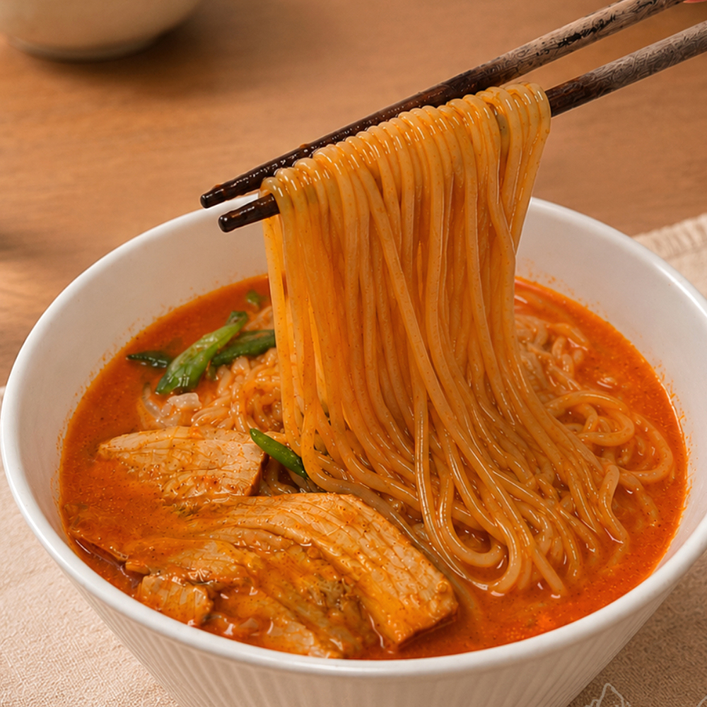 [일산맛집]쫄면의 대변신 얼큰한 차슈 쫄면탕 1인분/ 얼큰 구수한 누룽지짬뽕탕 1인분 - 상품 이미지