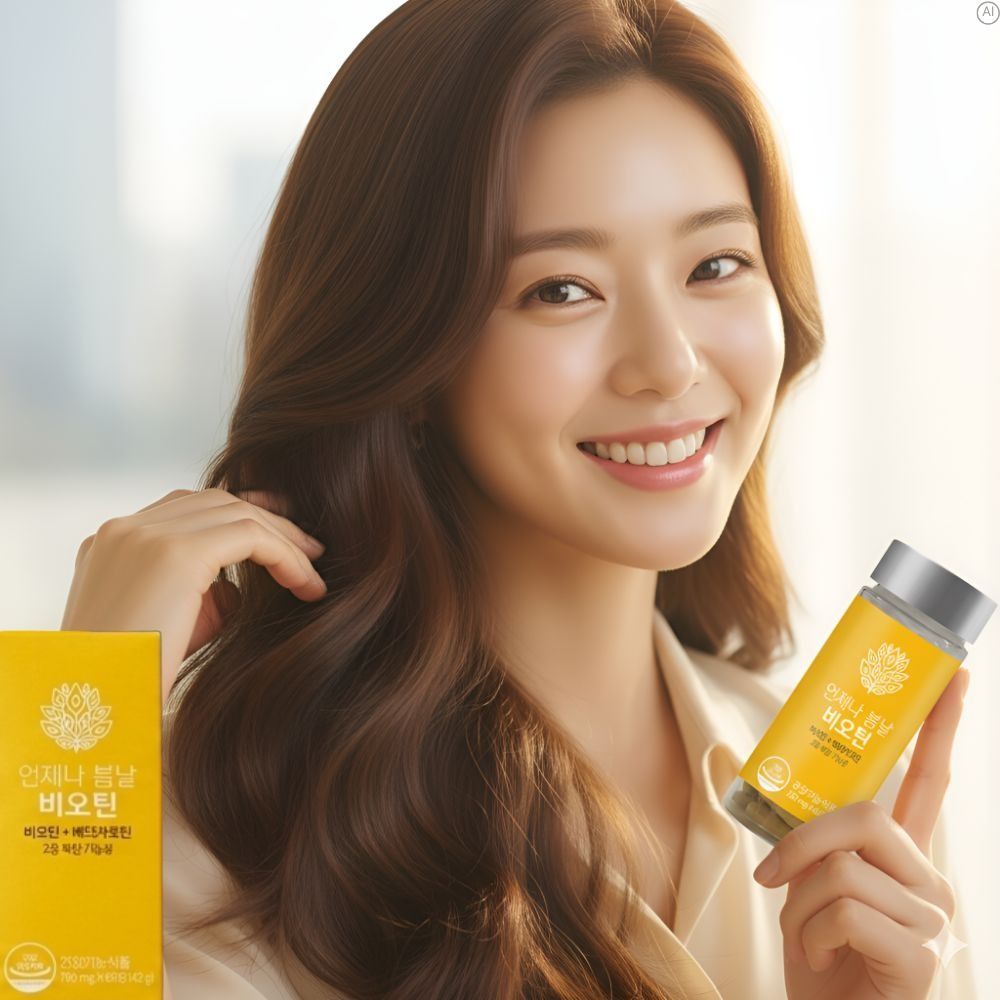 풍성한 맥주효모 비오틴 10000 효능효과 비요틴 성분 함량 - 상품 이미지