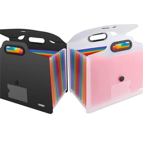 손잡이형 아코디언 파일 케이스 업무용 서류 정리 리파 파일 학생용 - 상세 이미지 2