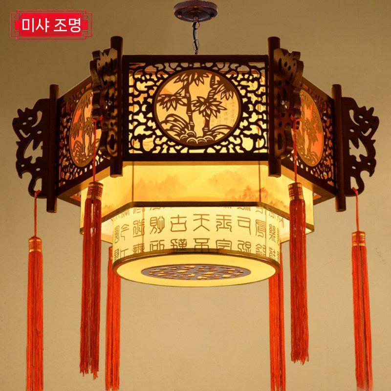 중국 홍등 조명등 인테리어 중식당 레스토랑 식당 옐로우 60cm - 상세 이미지 2
