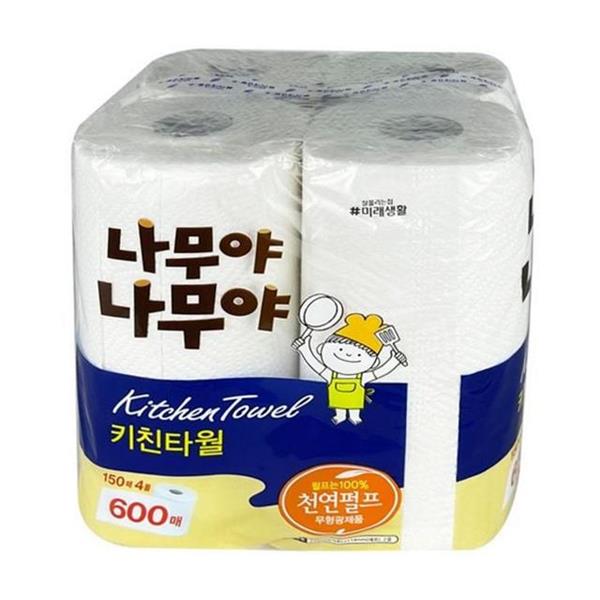 대용량 키친 타올 150매X4롤 엠보싱 주방 키친 타올 150매X4롤 가정용 다용도 - 상세 이미지 2