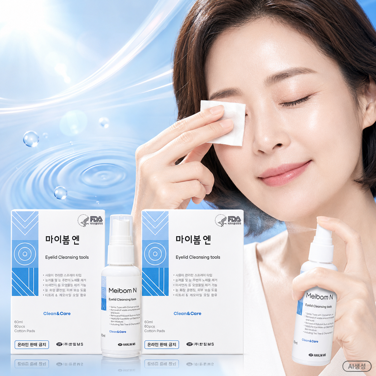 [2개] 마이봄엔 스프레이 60ml 눈꺼풀 눈기름샘 마이봄샘 청결제 세정제 세척 눈청소 - 상품 이미지