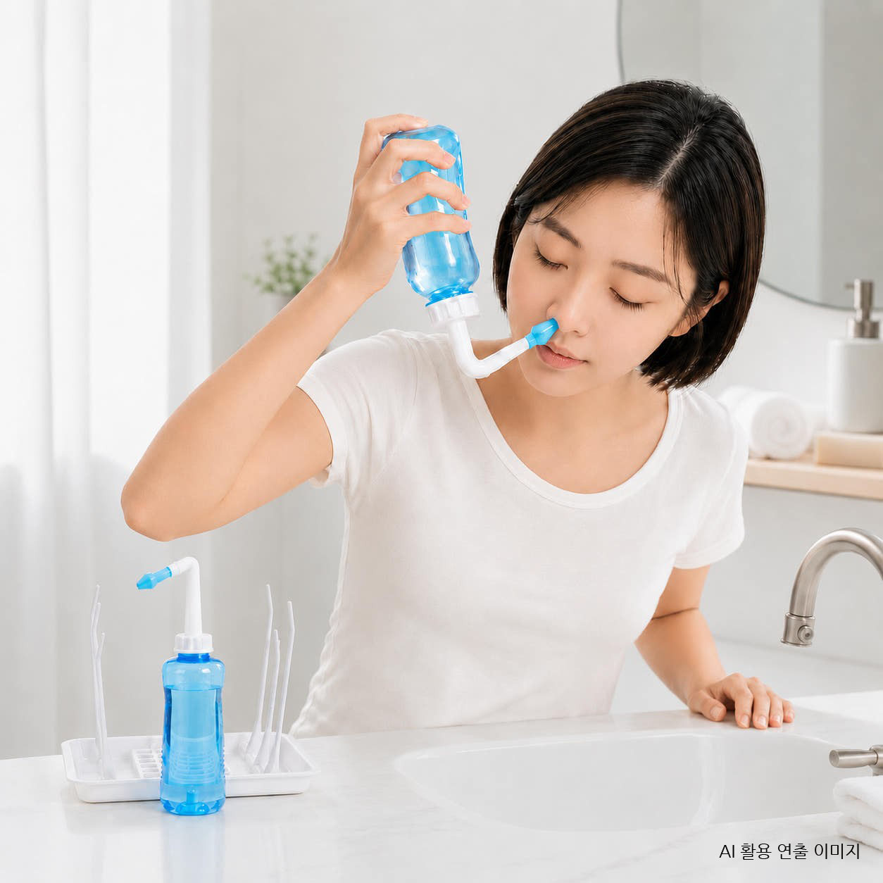 JMC 코세척기 코세정기 비염 축농증 1등급 의료기기 어린이 성인 300ml 1개