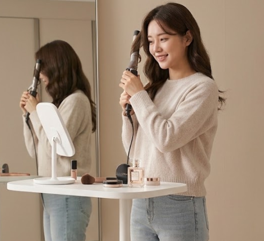높이조절 싸이드테이블 소파사이테이블 침대식탁겸용 쇼파용 C형 사이드 이미지 6