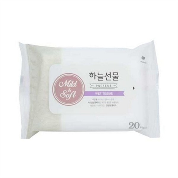 핸디형 휴대용 물티슈 20매 20매 여행용 물티슈 티슈 소형 - 상품 이미지