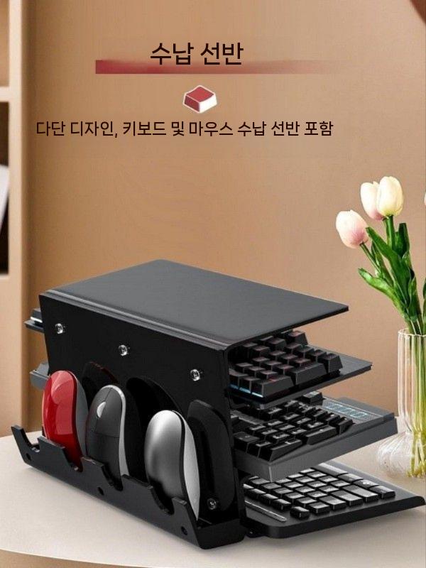 키보드 거치대 보관함 아크릴 선반 데스크테리어 마우스보관 투명 - 상세 이미지 2