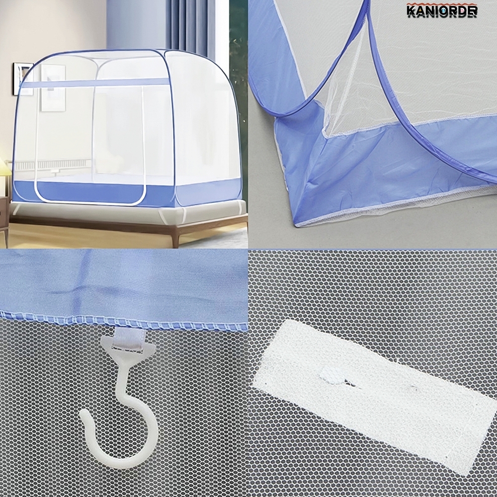 침실 모기장 침대 바닥있는 슈퍼싱글 접이식 거실 방충망 120X200 - 상품 이미지