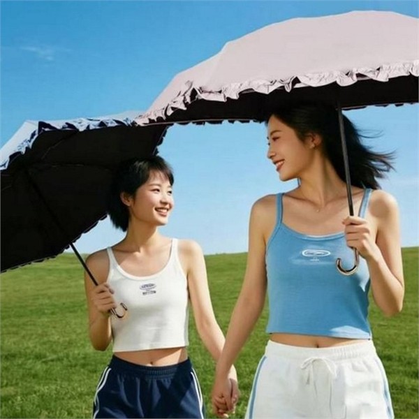 작은 휴대용 접이식 양산 쉐이드 암막 양산 5단 여름 손가방 - 상품 이미지