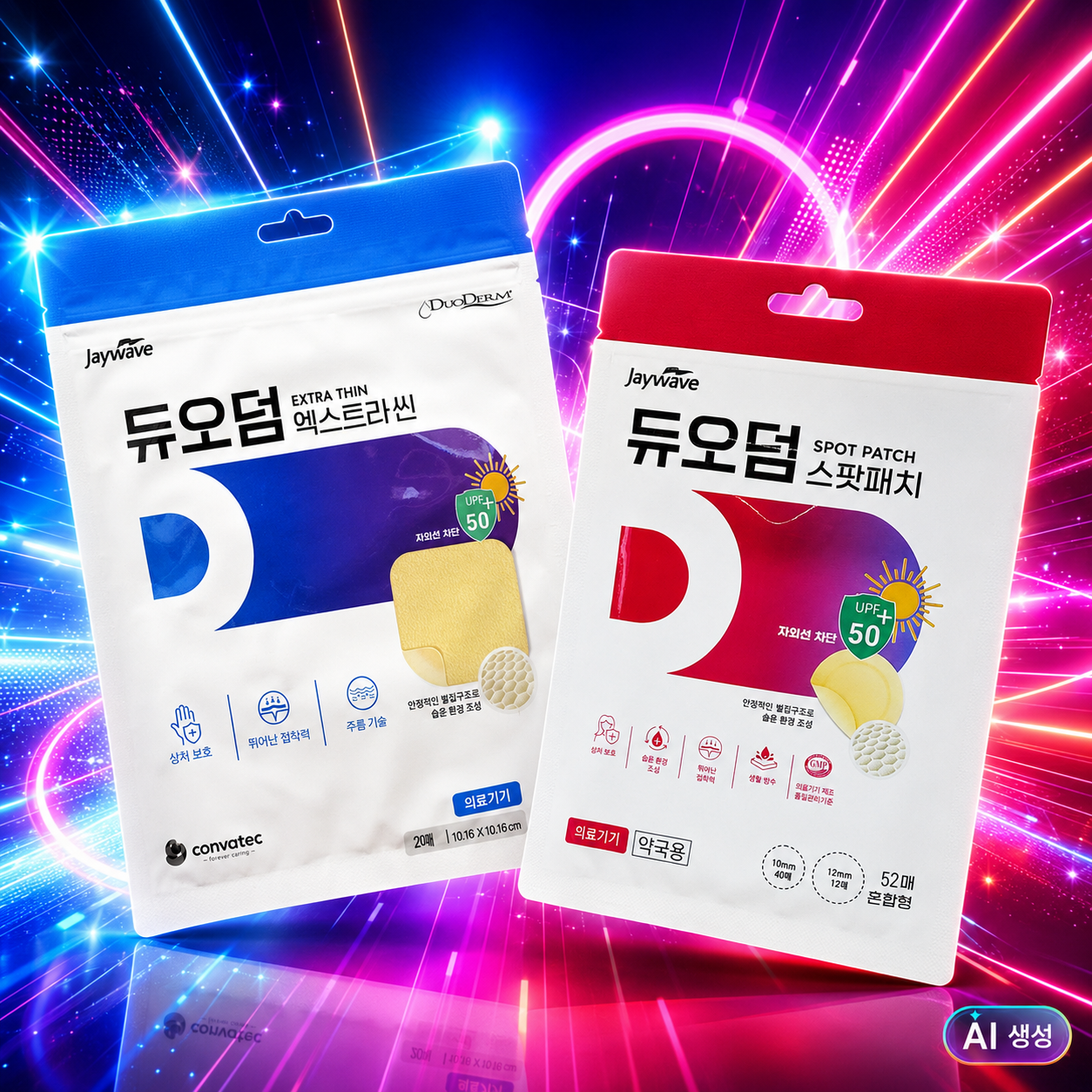 [세트] 듀오덤 엑스트라씬 2매+스팟패치 52매 여드름패치 점빼고 재생밴드 얼굴 트러블 - 상품 이미지