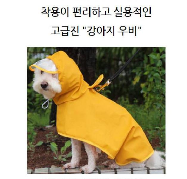 대형견 강아지 우비 강아지 망토 우비 반려견 옷 4XL - 상세 이미지 2