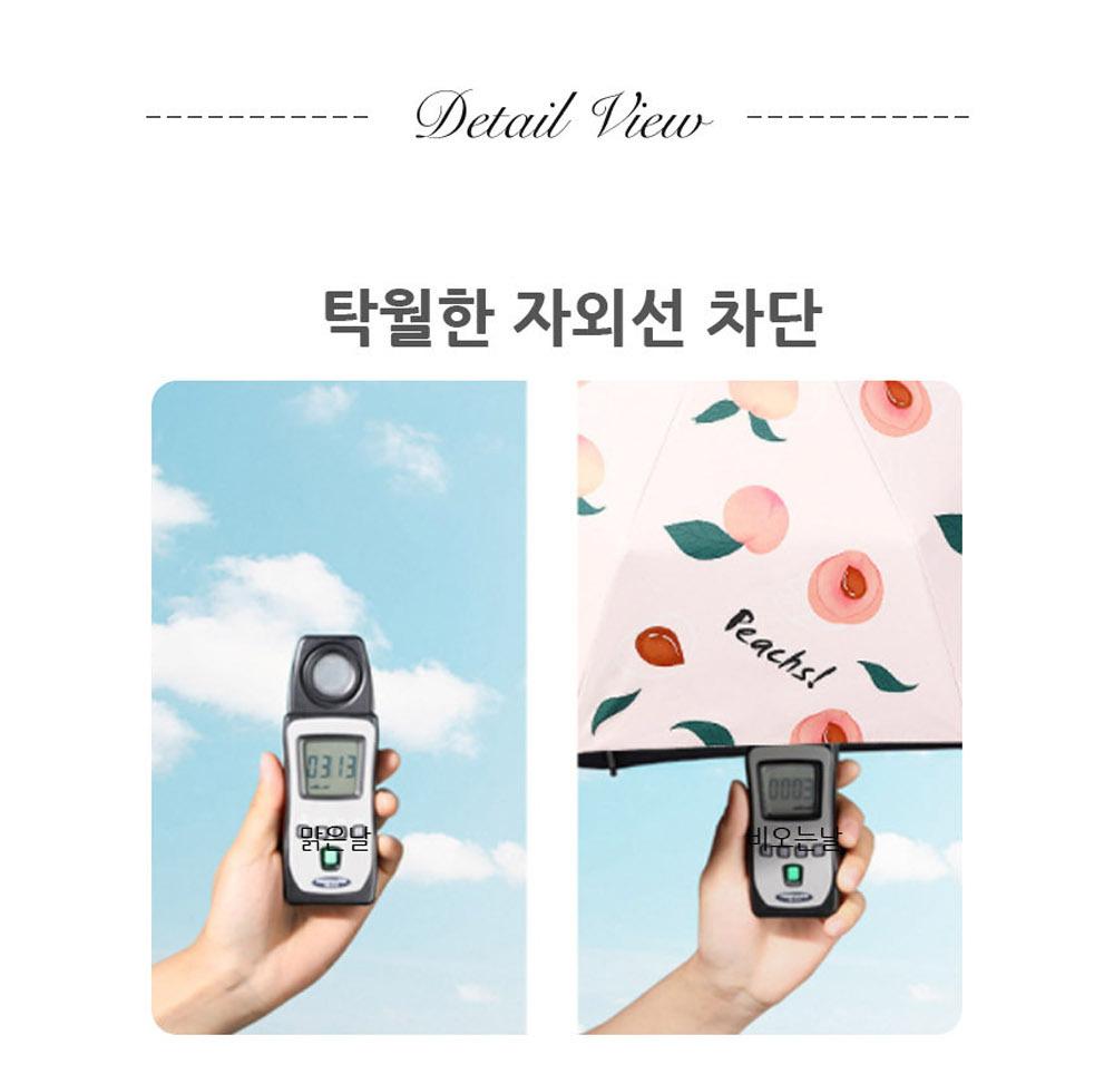 미니 귀여운 암막 우산 귀여운 양우산 과일 귀여운 우양산 - 상세 이미지 4
