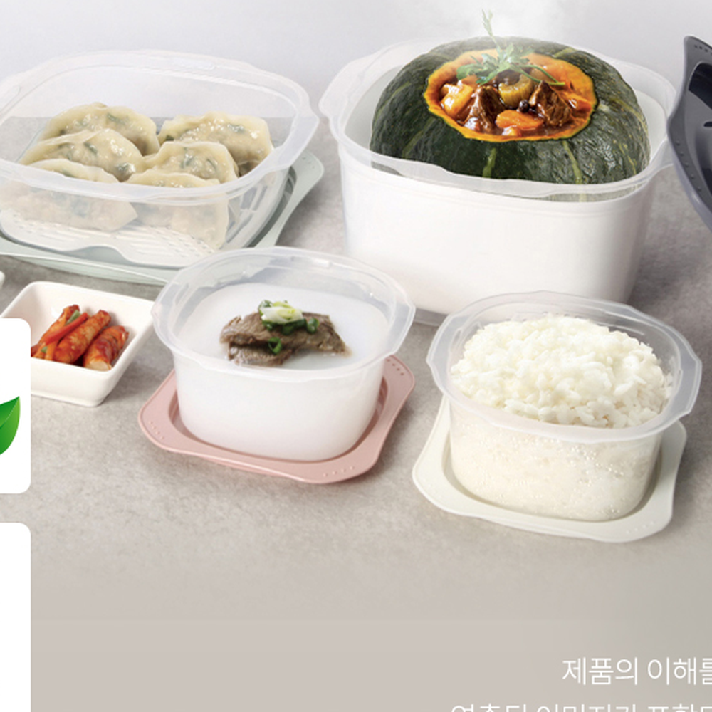 촉촉찜요리식기세척기사용밥용기 스팀자동분출다용도보관 냉동밥용냉장고정리전자레인지용기 3호 이미지 6