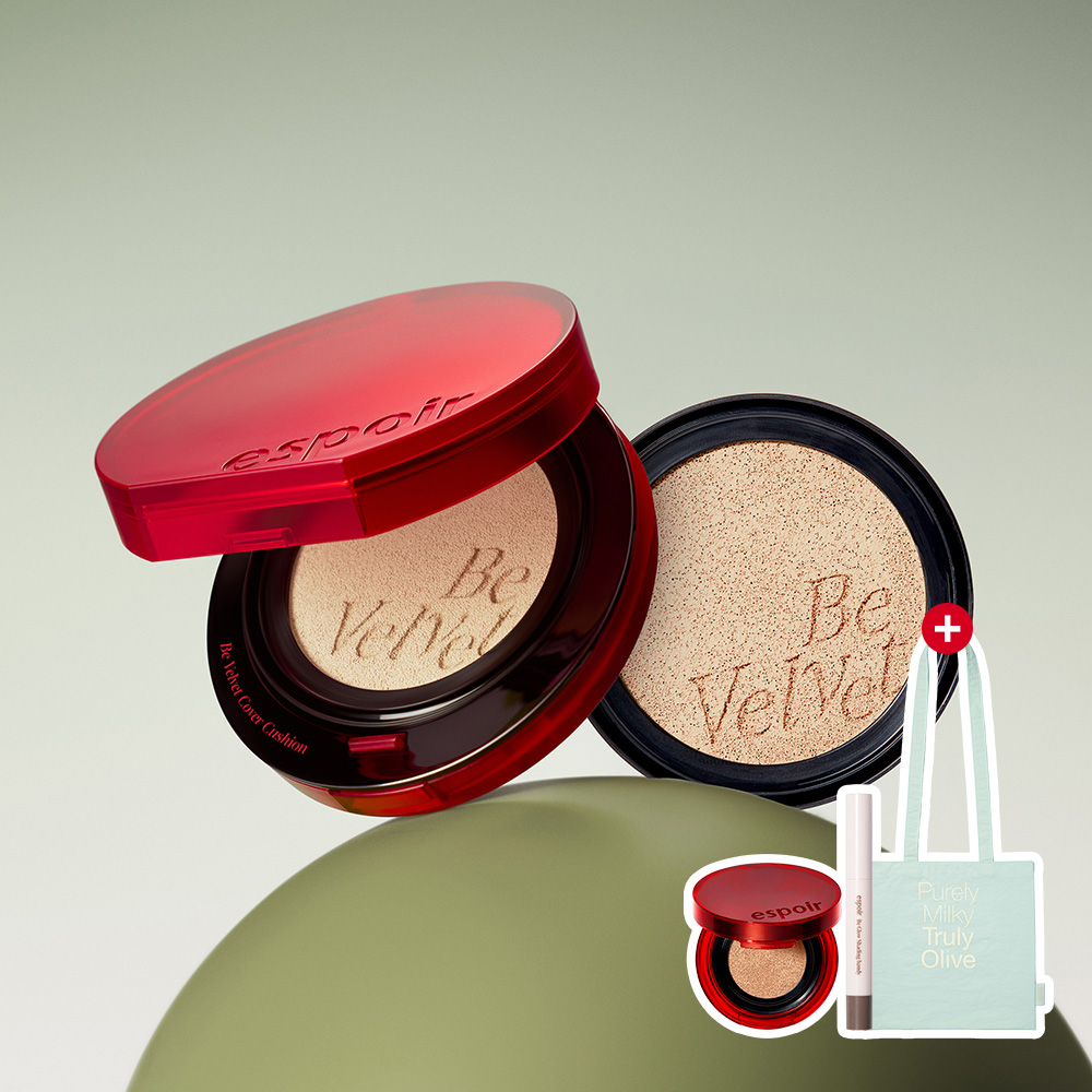 에스쁘아 비벨벳 커버 쿠션 SPF42 PA++ 13g x 2 (본품+리필) (GIFT: 붉은말 액막이 럭키링 + 비벨벳 미니쿠션 + 미니 파데 #두부)