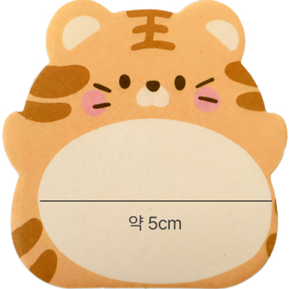 귀여운동물사무용동물메모지 휴대용책갈피용 다이어리꾸미기학습용점착메모지 20매 - 상세 이미지 3