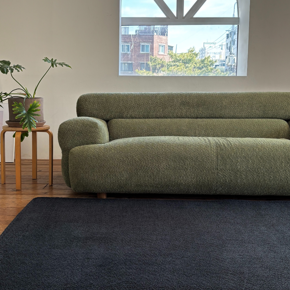 부클레 사계절 러그 거실 인테리어 논슬립 Boucle Rug 콰이엇블랙, 150x200cm 이미지 6
