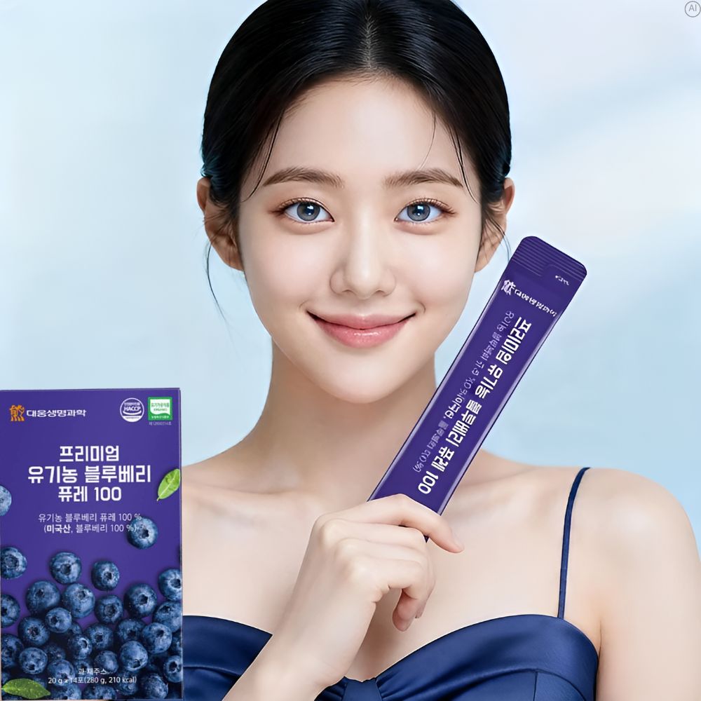 유기농 블루베리퓨레 스틱 짜먹는 블루베리 원액 진액 - 상품 이미지