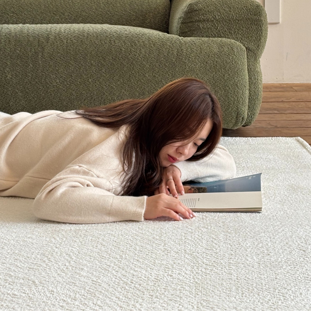 부클레 사계절 러그 거실 인테리어 논슬립 Boucle Rug 오프화이트, 170x230cm - 상세 이미지 2