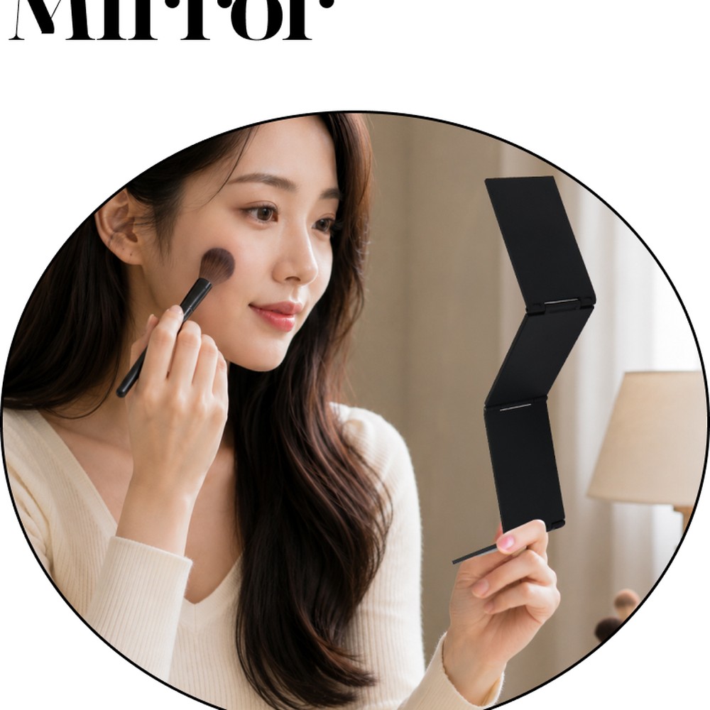 뒷머리정돈출장용휴대용거울 셀프뷰티템메이크업용접이식거울 정수리확인헤어스타일링폴딩미러 - 상세 이미지 5