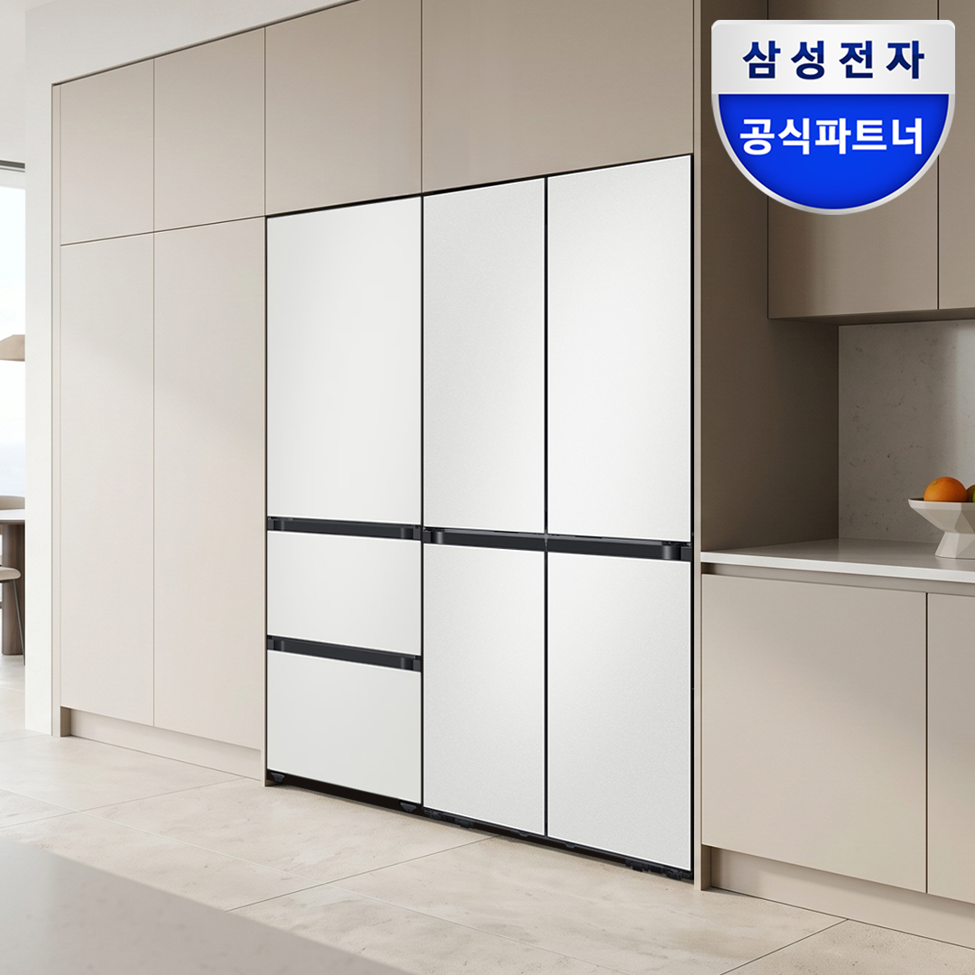 삼성 비스포크 AI 키친핏 Max 냉장고 김치냉장고 세트 패키지 RM70F63R2A RQ33DB74C1AP 코타화이트 2등급+1등급 상품 이미지