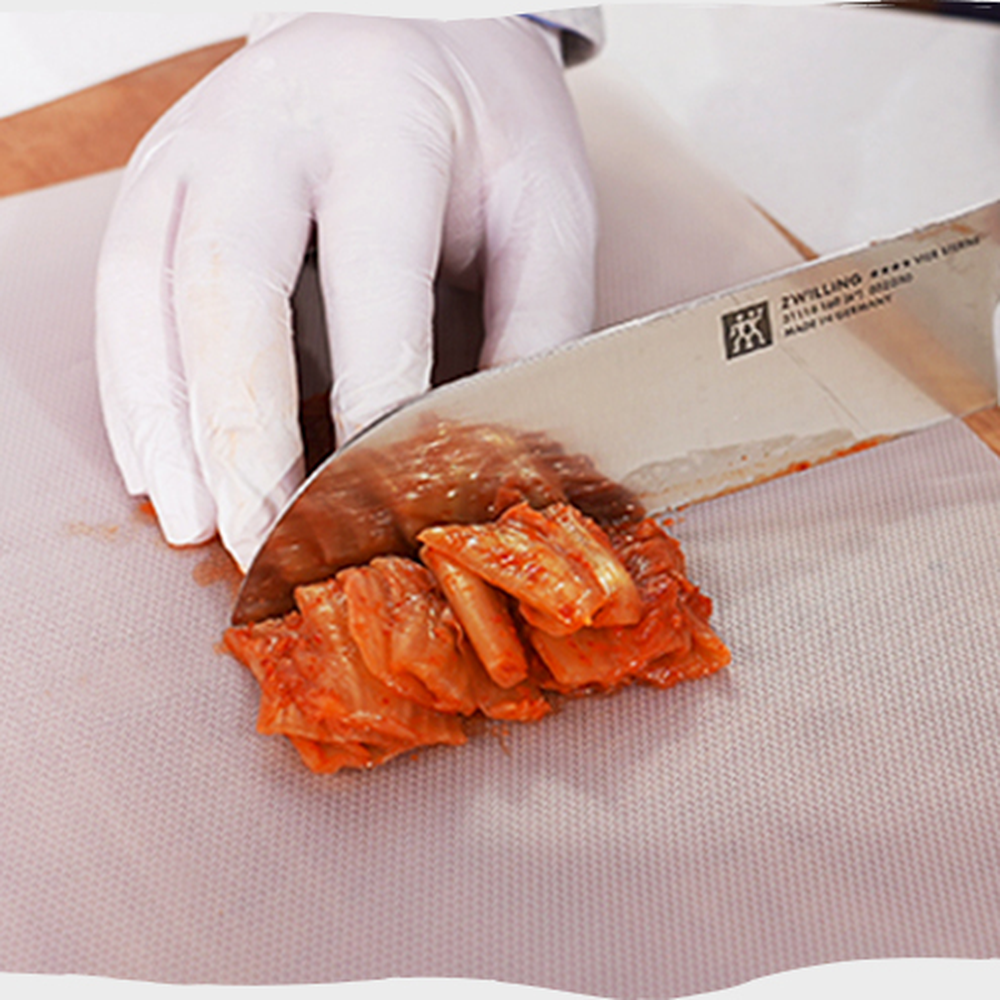 슬라이드커터식품용도마시트 엠보처리재료손질일회용도마 유연한소재오염방지 24cm - 상세 이미지 5