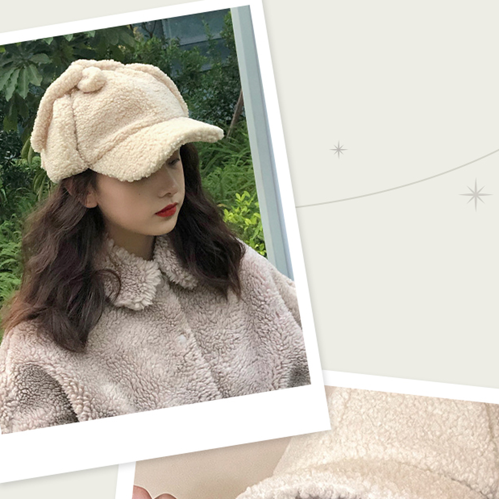 인조양털귀보호방한모자 보온성겨울패션 포근한머리보호귀도리모자 이미지 6