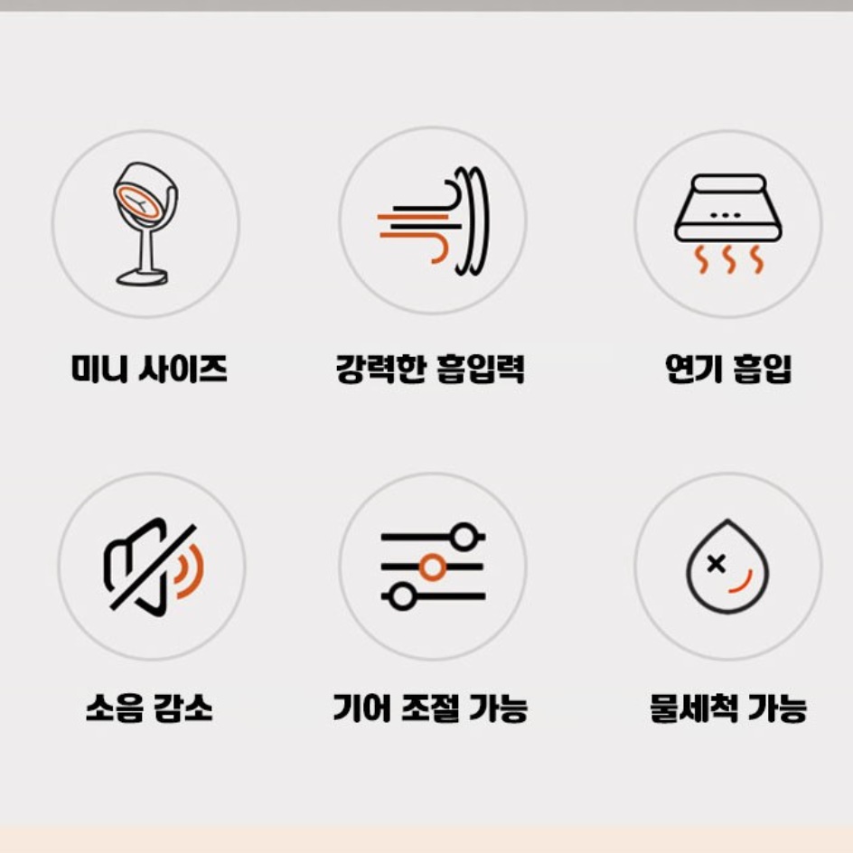 불판 고기 연기 흡입기 가정용 환풍기 요리용 조리용 식탁 환풍기 - 상세 이미지 4
