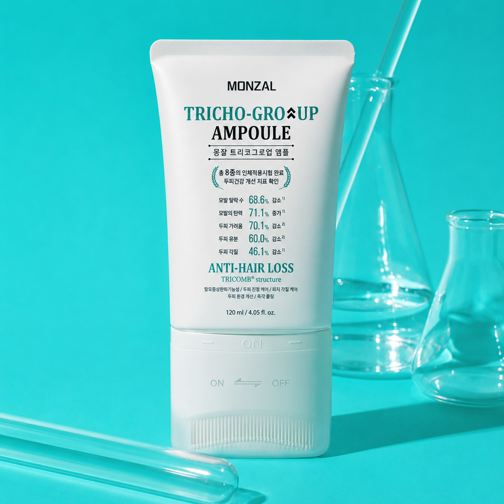 [허성범PICK]몽잘 트리코그로업 트리콤브러시 탈모증상완화 기능성 두피앰플 120ml - 상세 이미지 3