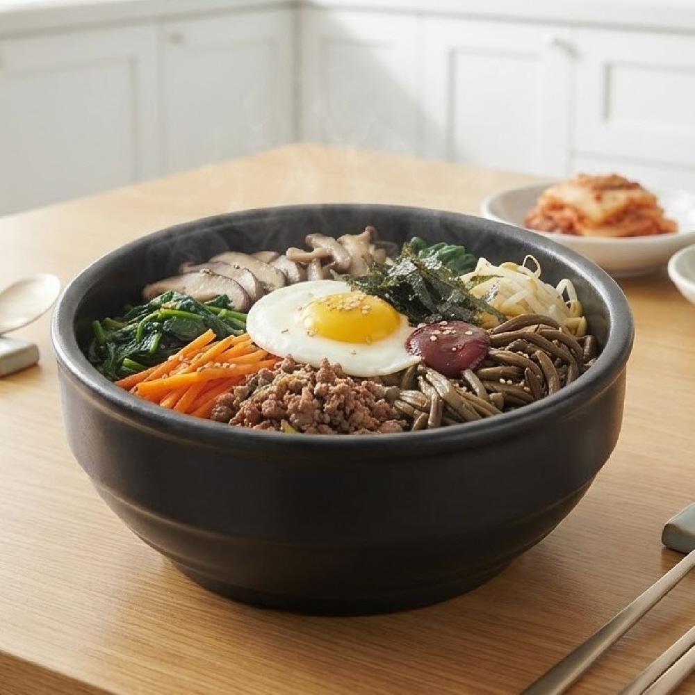 오성 뚝배기 업소용 국밥 갈비탕 뚝배기 그릇 17.5cm, 비빔밥 B - 상품 이미지