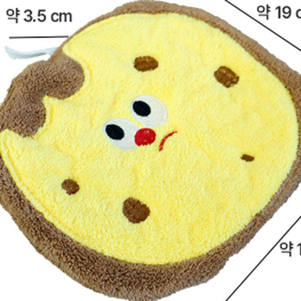고리형욕실용고리수건 패스트푸드세면대용핸드타월 캐릭터디자인부엌용주방타월 - 상세 이미지 5