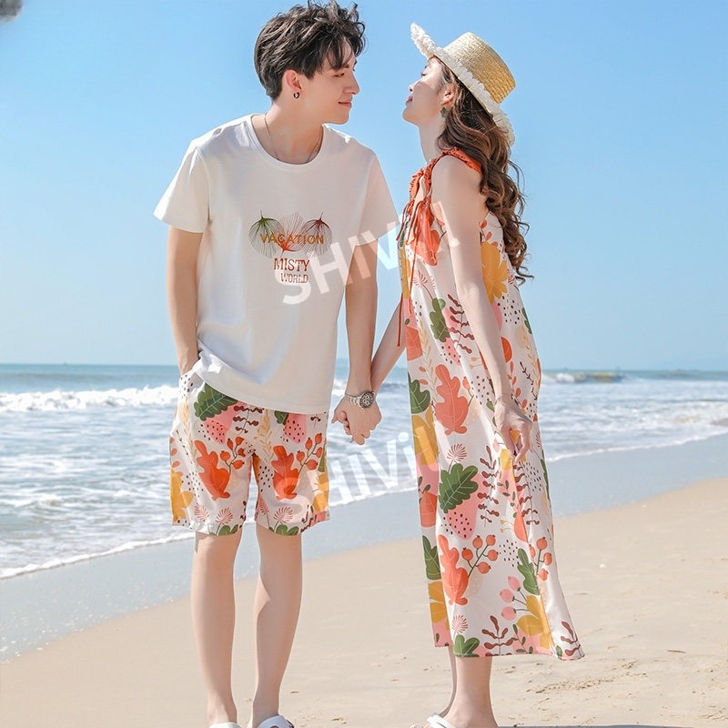 패밀리룩 시밀러룩  모녀 커플 비치 드레스 휴양지 가족 휴가룩 비치웨어 바캉스룩 - 상세 이미지 5