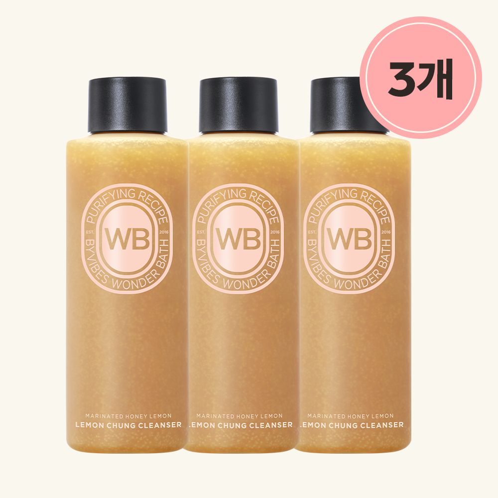 네이버 원더바스 공식스토어 원더바스 팩클렌저 200ml 3개 레몬청