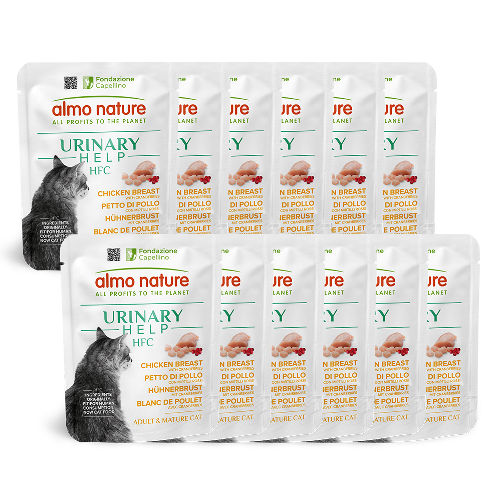 알모네이쳐 캣 파우치 HFC 유리너리 헬프 기능성 습식사료 닭가슴살+크랜베리, 50g, 12개 - 상품 이미지