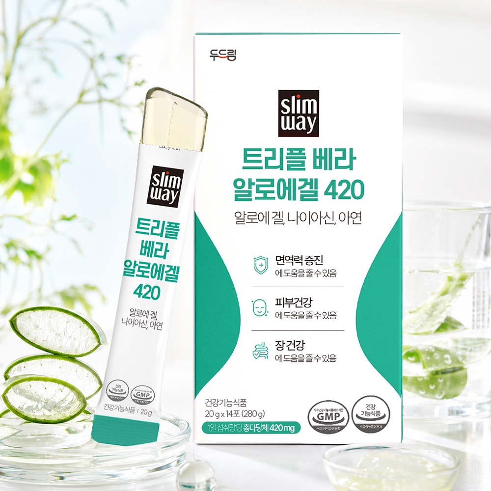 [두드림] 슬림웨이 트리플 베라 알로에겔 420 14포, 1개 - 상세 이미지 2