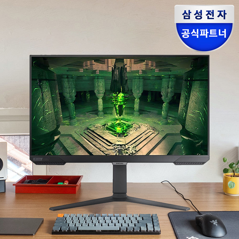삼성 오디세이 G4 게이밍 모니터 G40 IPS 광시야각 컴퓨터 와이드 59~61cm(24인치), 일반 상품 이미지