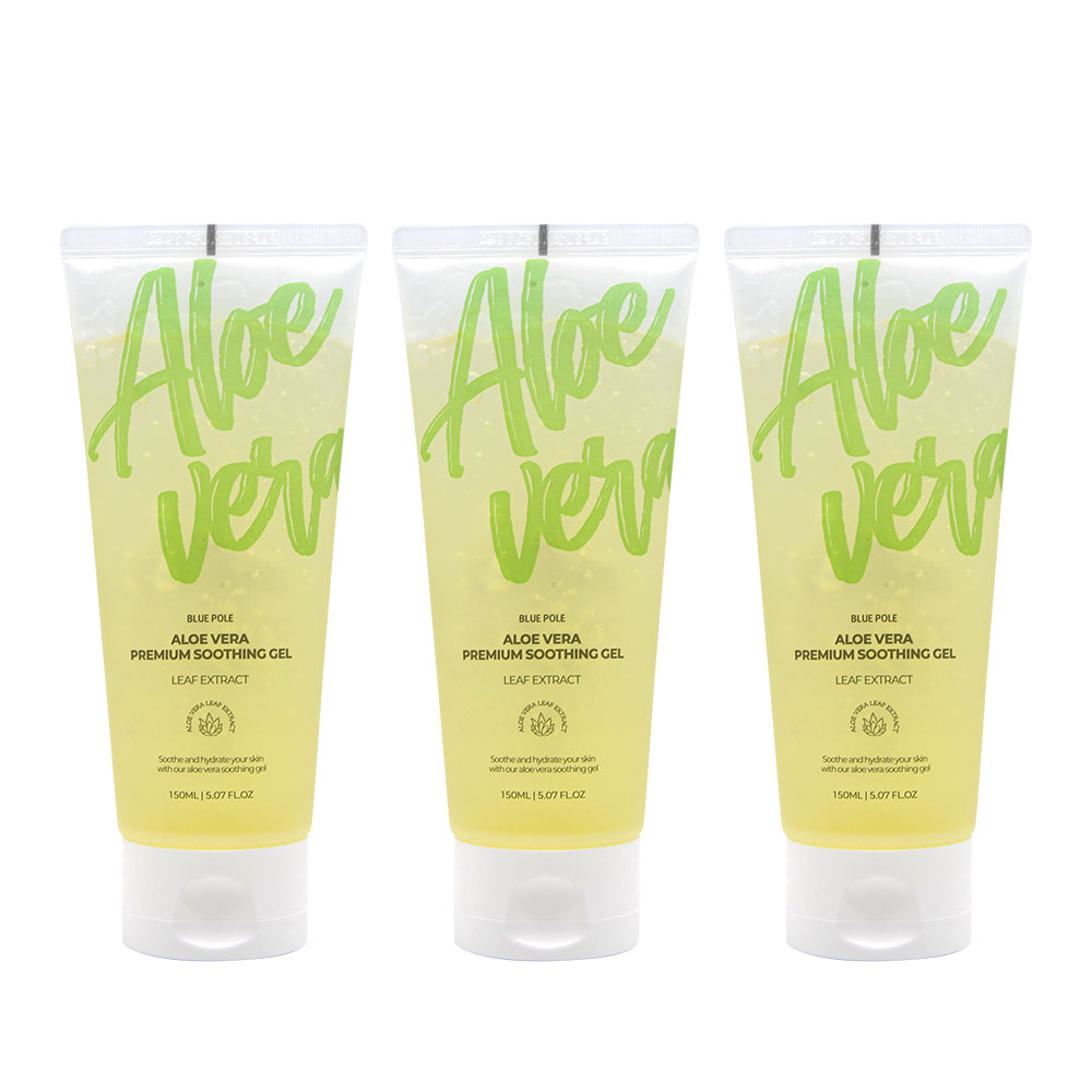 블루폴 알로에베라 프리미엄 수딩젤 피부진정 수분 바디로션 젤 크림 무향, 150ml, 3개 - 상품 이미지