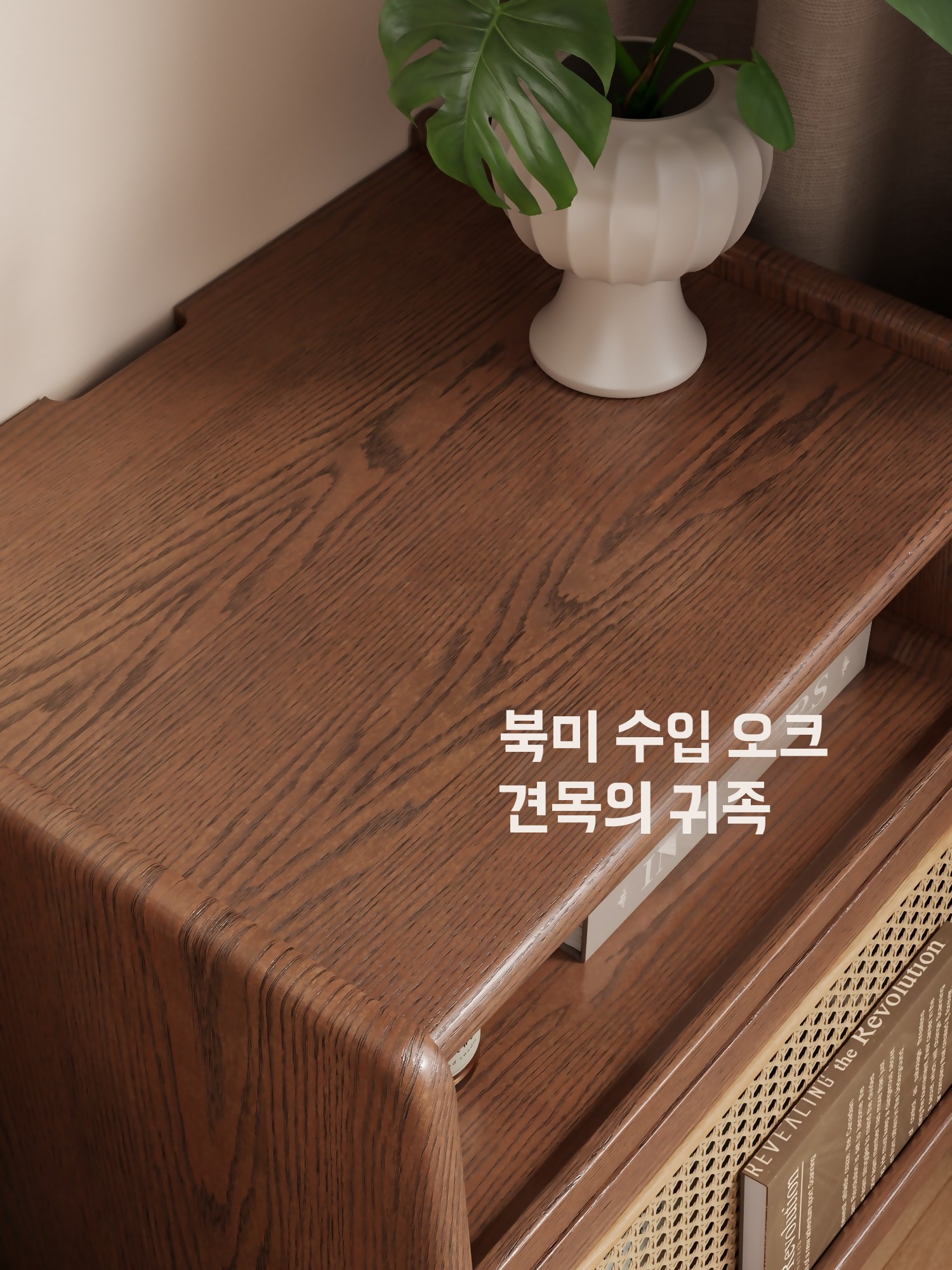 등나무 수납장 라탄 거실 인테리어 케비닛 정리함 선반 - 상세 이미지 2