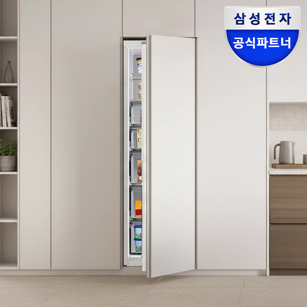 삼성전자 빌트인 1도어 AI냉동고 BRZ227200WW 211리터  메탈쿨링 - 상품 이미지