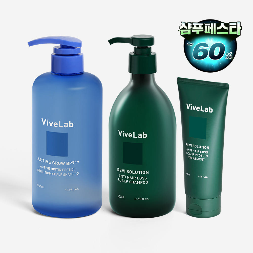바이브랩 SET) 온가족 탈모 샴푸 SET (비오틴 샴푸550ml 1개+ 탈모샴푸 500ml 1개)