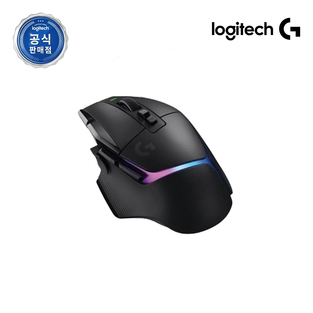 로지텍코리아 공식 G502 X PLUS 게이밍 마우스 블랙 - 상품 이미지