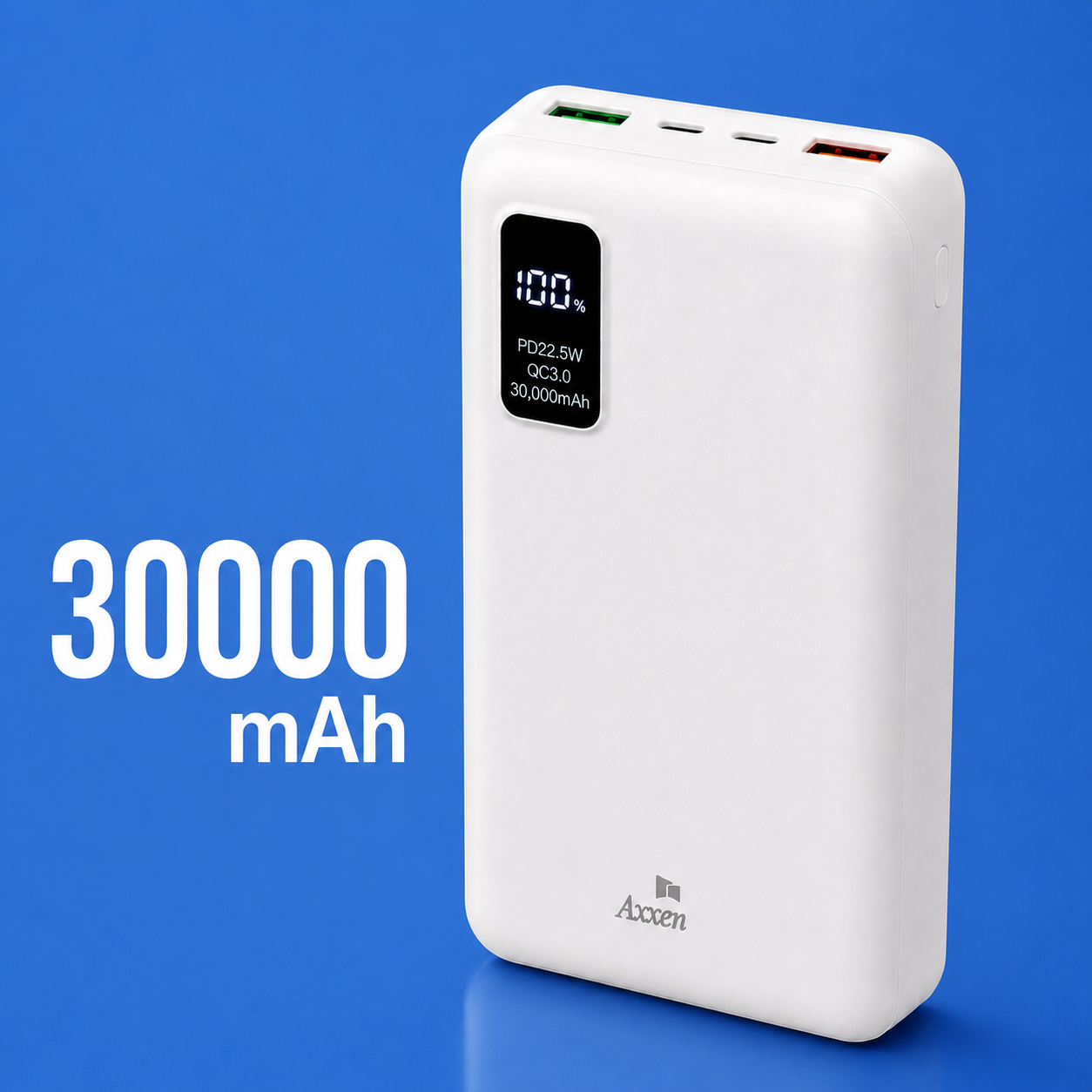 보조배터리 30000mAh 대용량 PD 고속충전 USB-C+USB-A 3포트 동시충전 - 상품 이미지