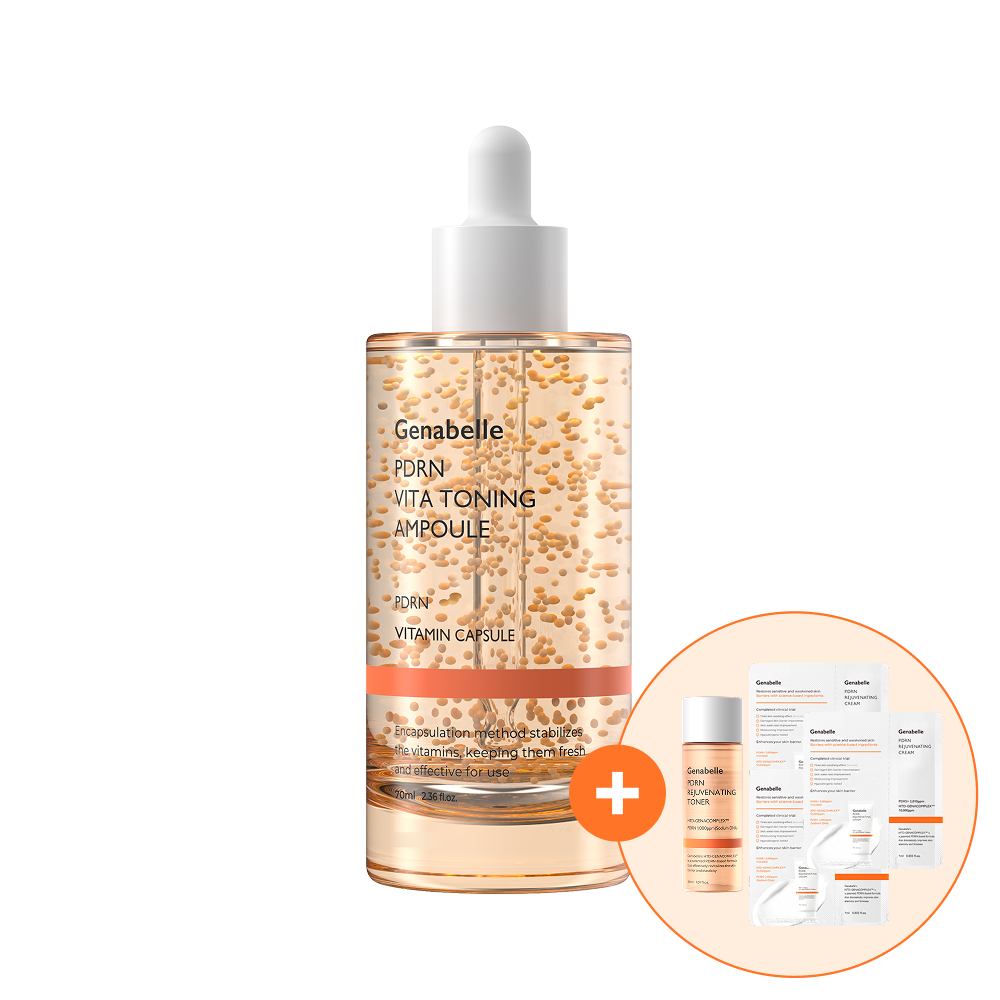 [대용량] 제나벨 PDRN 광채탄력 비타민 캡슐 토닝 연어앰플 70ml - 상품 이미지