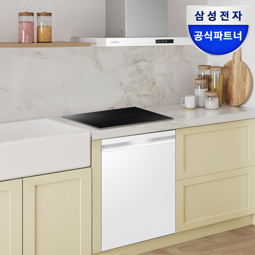 삼성 14인용 식기세척기 인덕션 빌트인 세트 DW80F73X1UEW NZ63DG403CFK - 상품 이미지