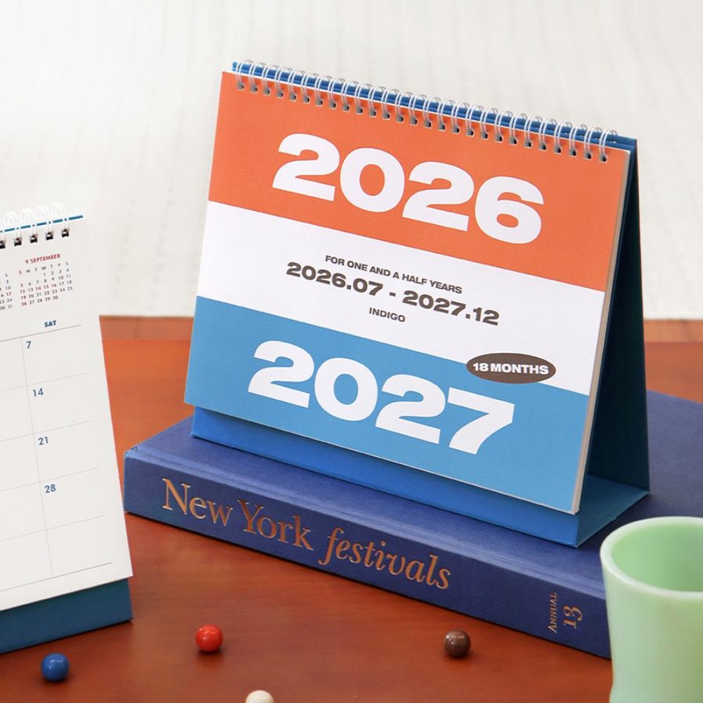 2027년 탁상달력 2026년 하반기 26년 절기 18개월 달력 음력 1년 연달력 넘기는 이미지 8