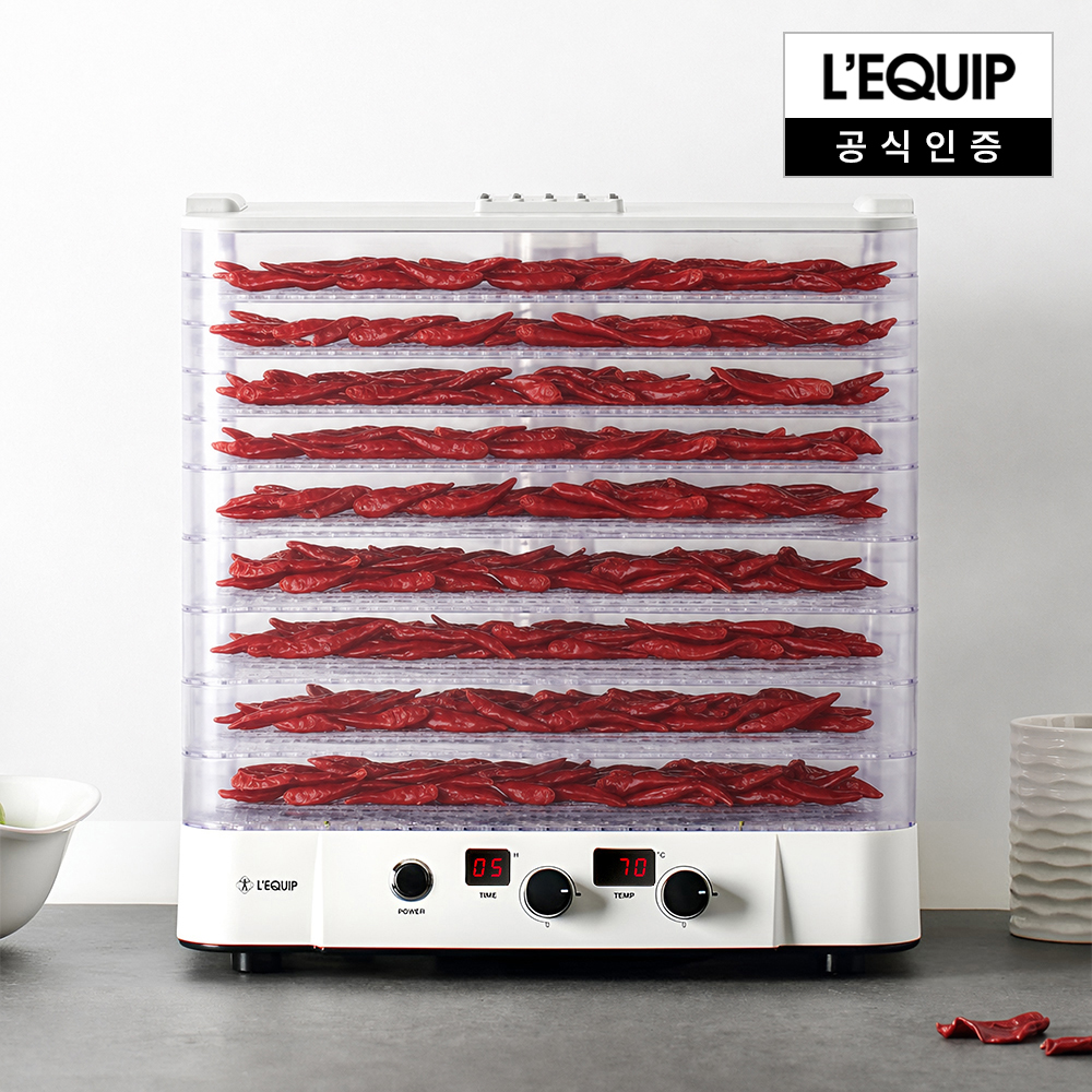 리큅 식품건조기 야채 과일 고추건조기 가정용 고추말리는기계 9.6kg, 10단 LD-109T55W