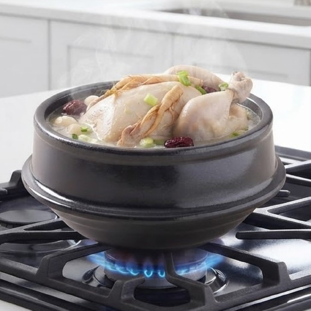 돌쇠 뚝배기 된장 찌개 미니 계란찜 삼계탕 뚝배기 그릇 17.3cm - 상품 이미지