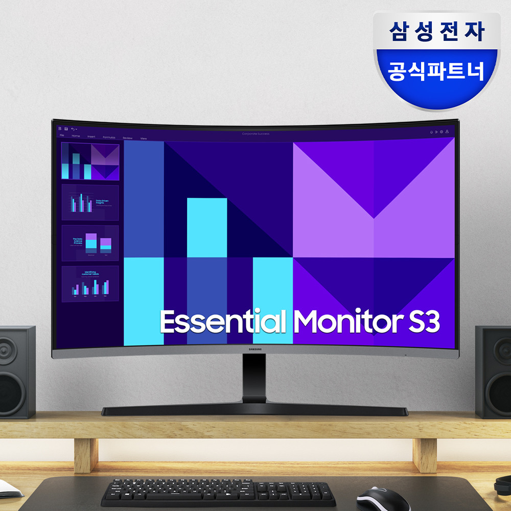 삼성전자 삼성 LS32D390 80.1cm (32인치) 커브드 모니터 VA 100Hz - 상품 이미지