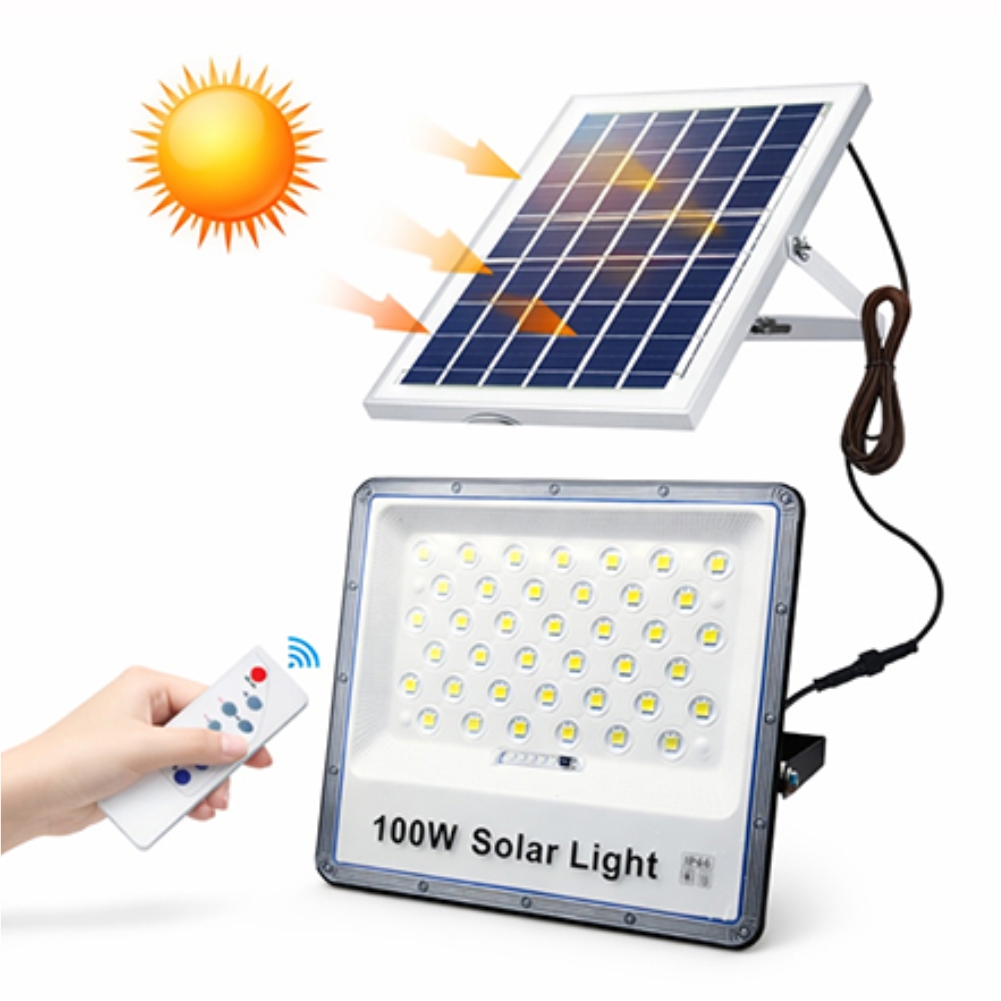 LED 태양광 충전식 투광기 투광등 야외 가로등 테라스 전원주택 조명 100W Bb-921 - 상세 이미지 2