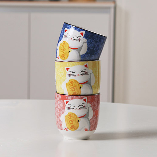 일본 도자기 물컵 홈카페 물잔 도자기컵 3color - 상세 이미지 4